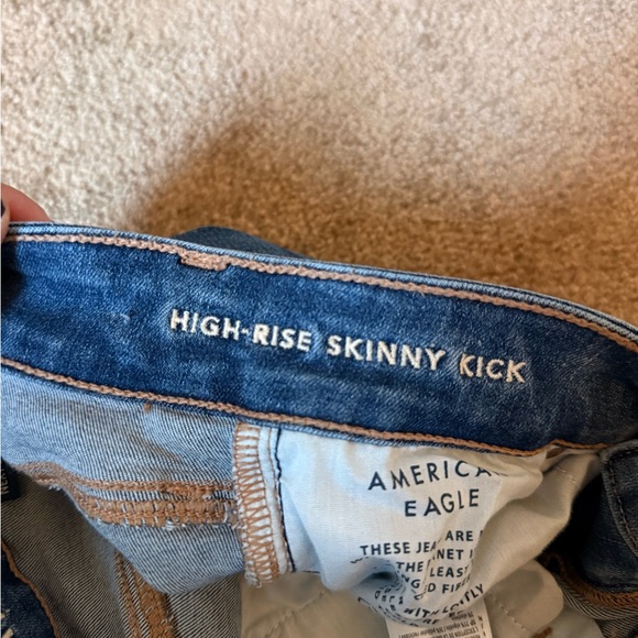 American Eagle High Rise Skinny Kick Jeans - Picture 4 of 6